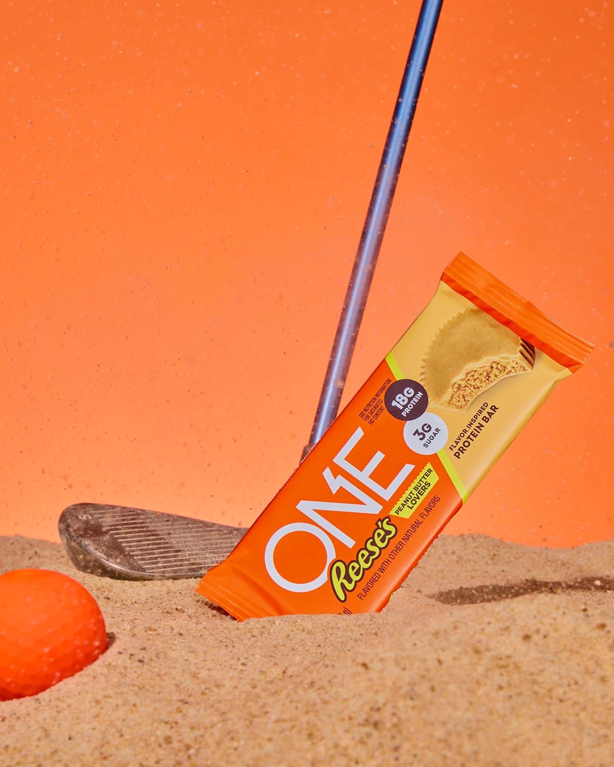 one protein bars reese's peanut butter lovers gluten free 18g protein 3g sugar 12 count