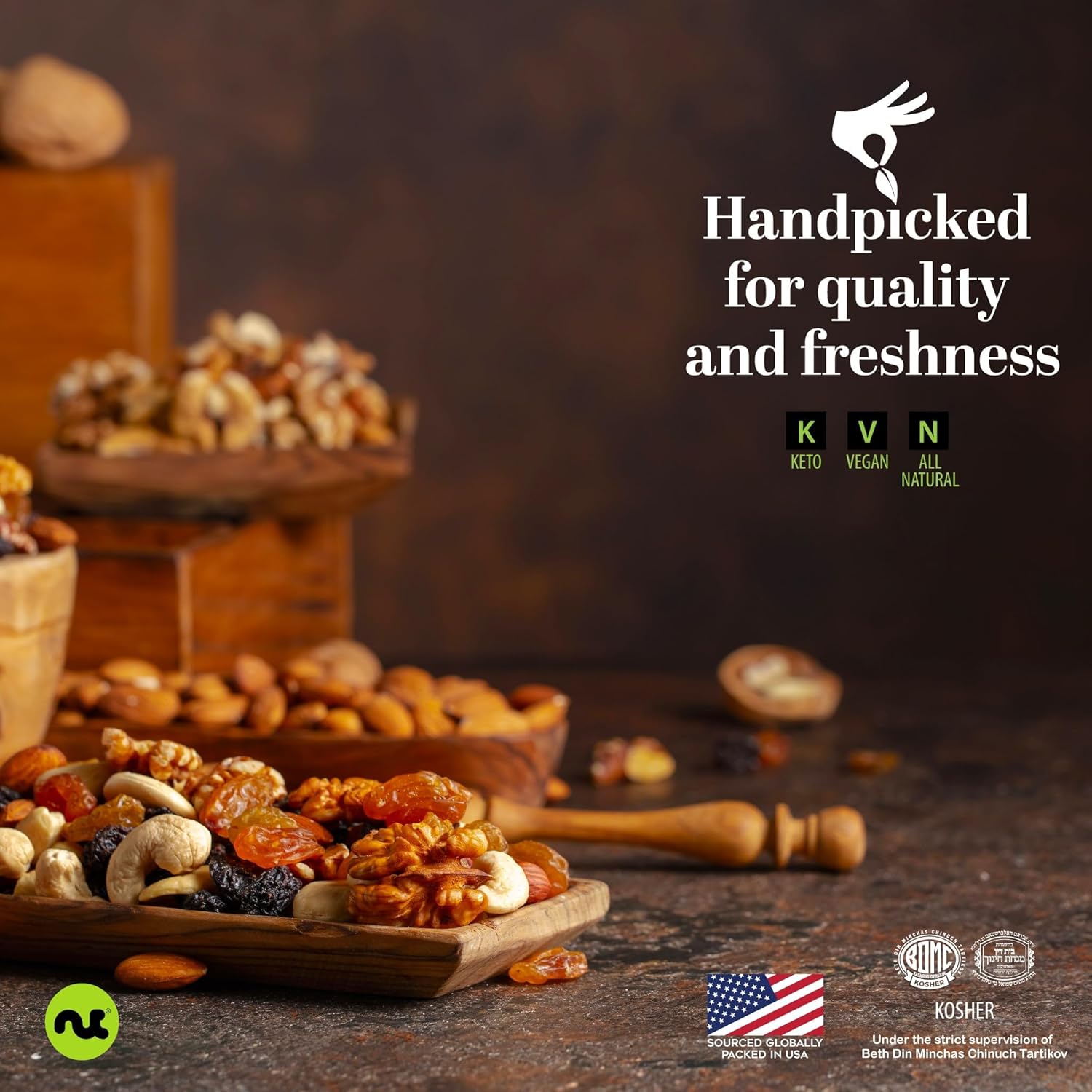 Raw Brazil Nuts, unsalted, no shell, whole, 16oz - 1 LB, packed fresh in resealable bag, kosher healthy snack