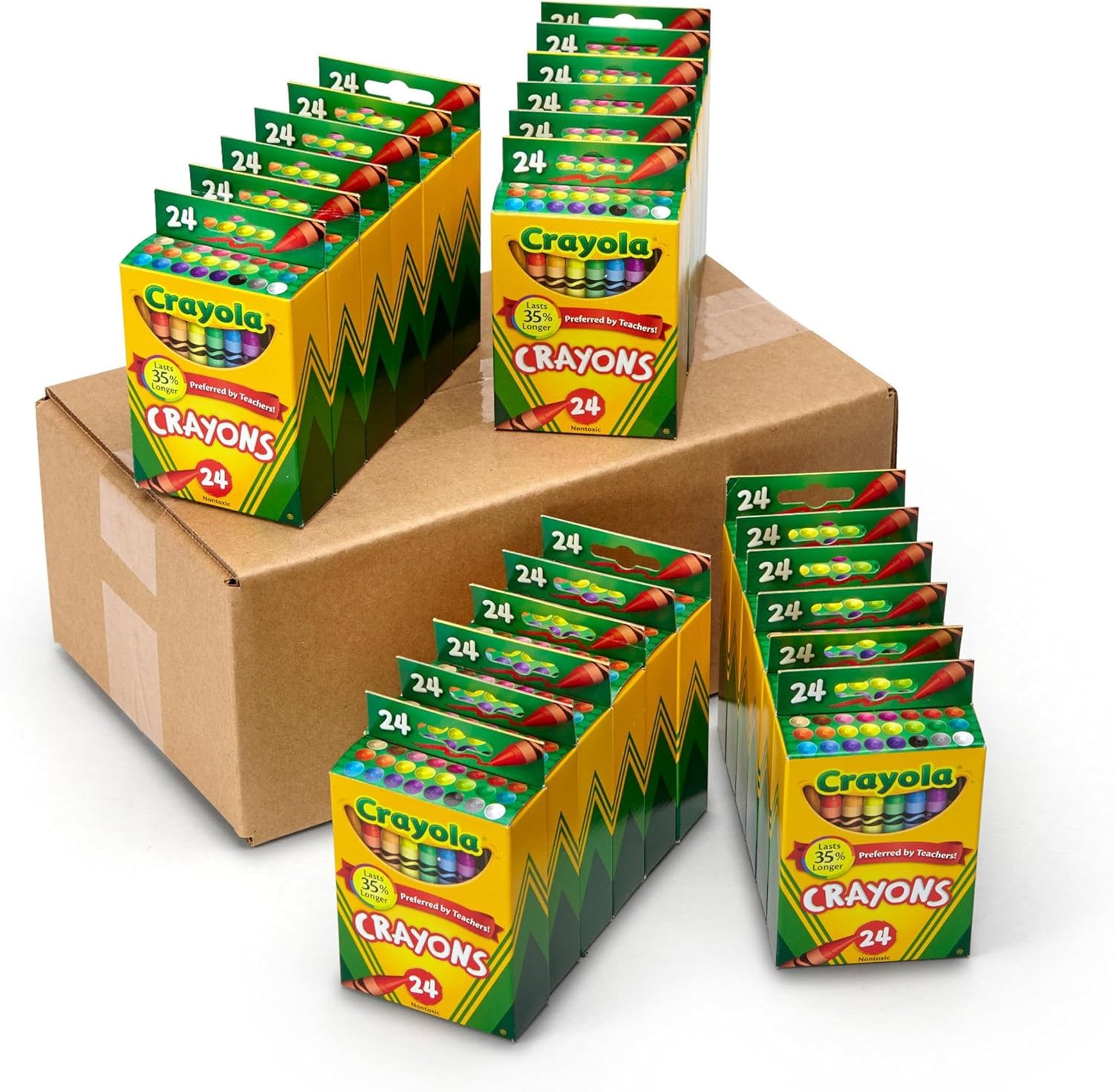 Crayola Crayons Bulk (24 Packs), Preschool Classroom Supplies, Coloring Book Supplies, School Crayons for Kids, Gifts, Ages 3+