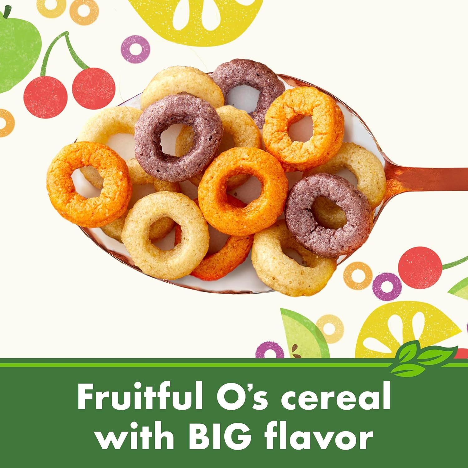 Cascadian Farm Organic Fruitful O's Cereal, Gluten Free, 10.2 oz, Whole Grain, Non-GMO, USDA Organic