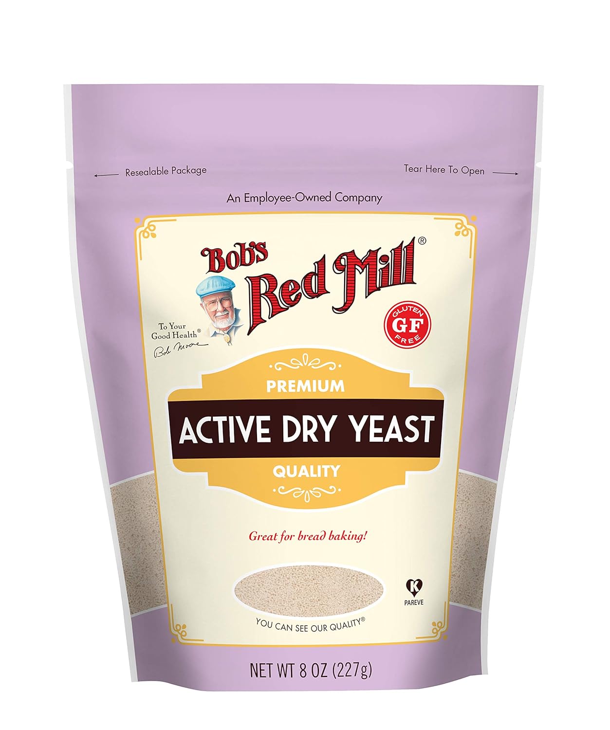 Bob's Red Mill gluten-free active dry yeast, 8 oz, resealable, paleo-friendly, kosher pareve