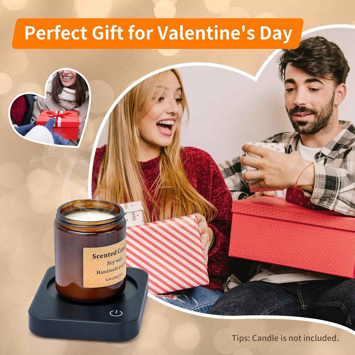 VOBAGA Coffee Mug Warmer for Desk with Auto Shut Off & 3-Temp Settings, Coffee Cup Warmer with Smart Safety Alert Home Office Accessory, Perfect for Coffee, Tea, Milk (No Mug)