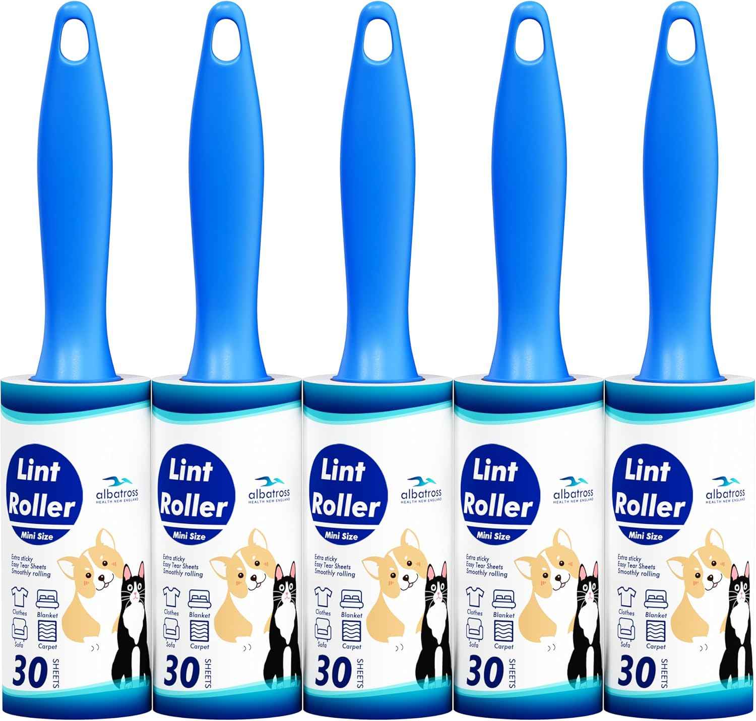 Extra Sticky Lint Roller, Mega Value Set 400 Sheets for Pet Hair Removal, Dog and Cat Lint Remover for Clothes, Furniture, Carpet