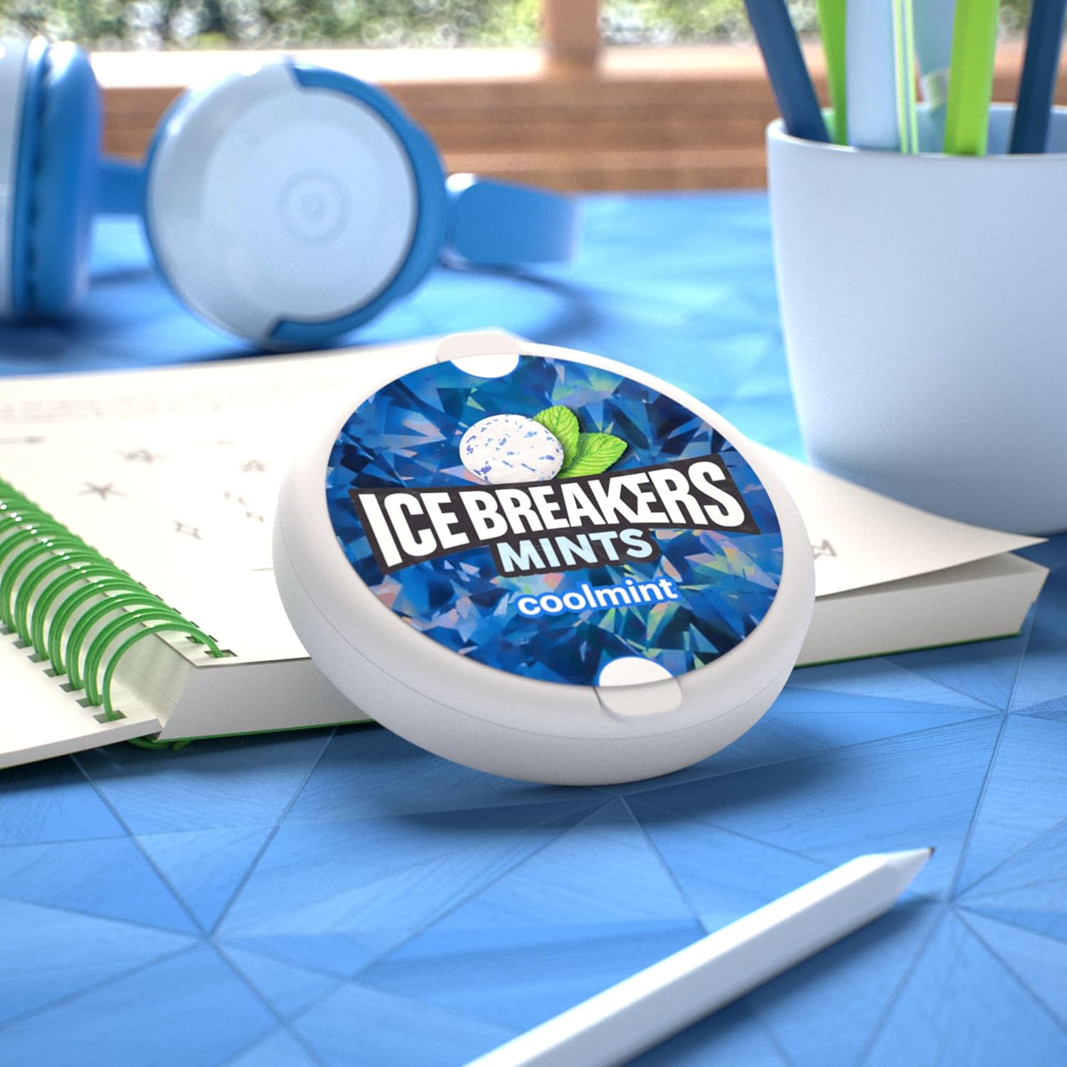 ice breakers coolmint sugar-free mints tins, 8 count, 1.5 oz each