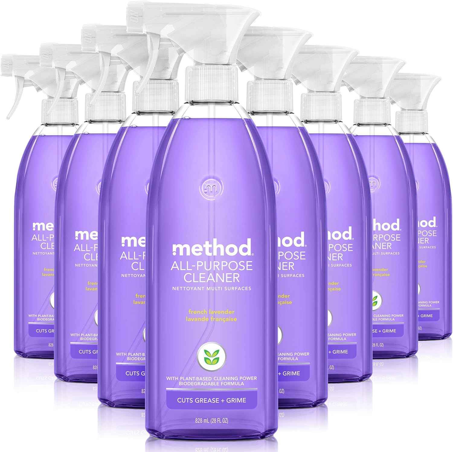 Method All-Purpose Cleaner Spray, French Lavender, Perfect for Most Counters, Tiles and More, 28 Fl Oz, (Pack of 4)