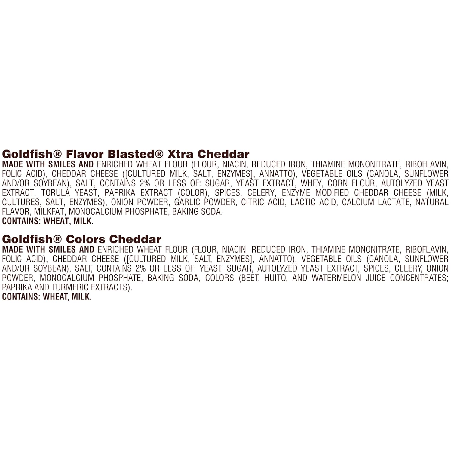 goldfish dynamic duo variety pack cheddar flavor blasted xtra cheddar snack packs 20 count