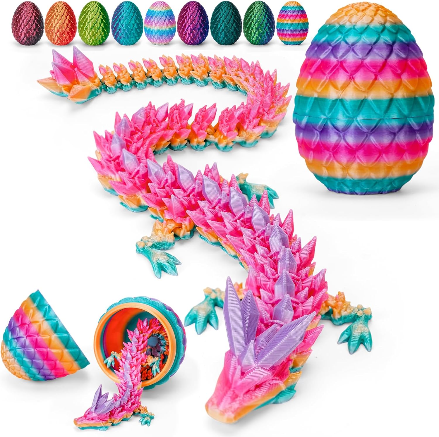 tboline 12 inch 3d printed dragon egg large easter basket stuffer for kids
