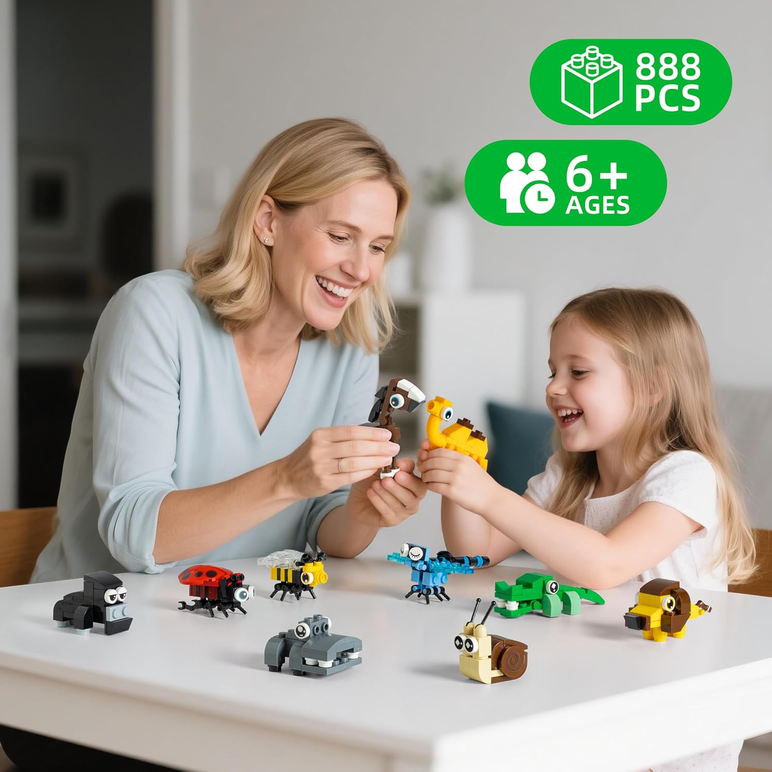 30 Packs Party Favors for Kids, 888 PCS Animal Building Blocks Mini Sets Party Favors for Goodie Bags Stuffers Classroom Prizes Return Gifts Easter Bulk Gifts for Boys Girls Student Ages 6+