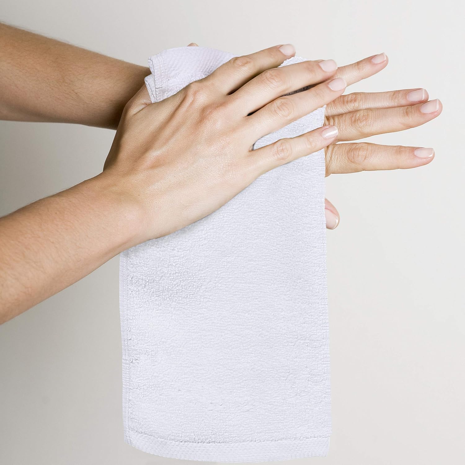 utopia 24 pack cotton washcloths set, 100% ring spun cotton, premium quality flannel face cloths, highly absorbent and soft feel fingertip towels, white