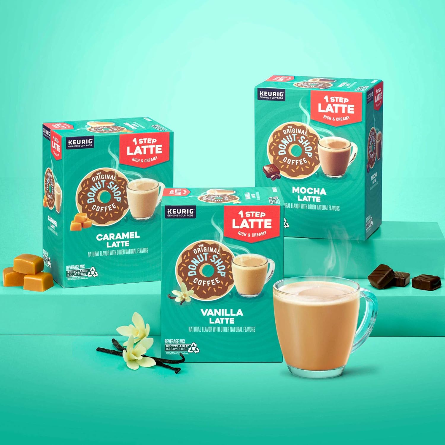 Original Donut Shop Vanilla Latte Single-Serve Keurig K-Cup Pods 20 Count