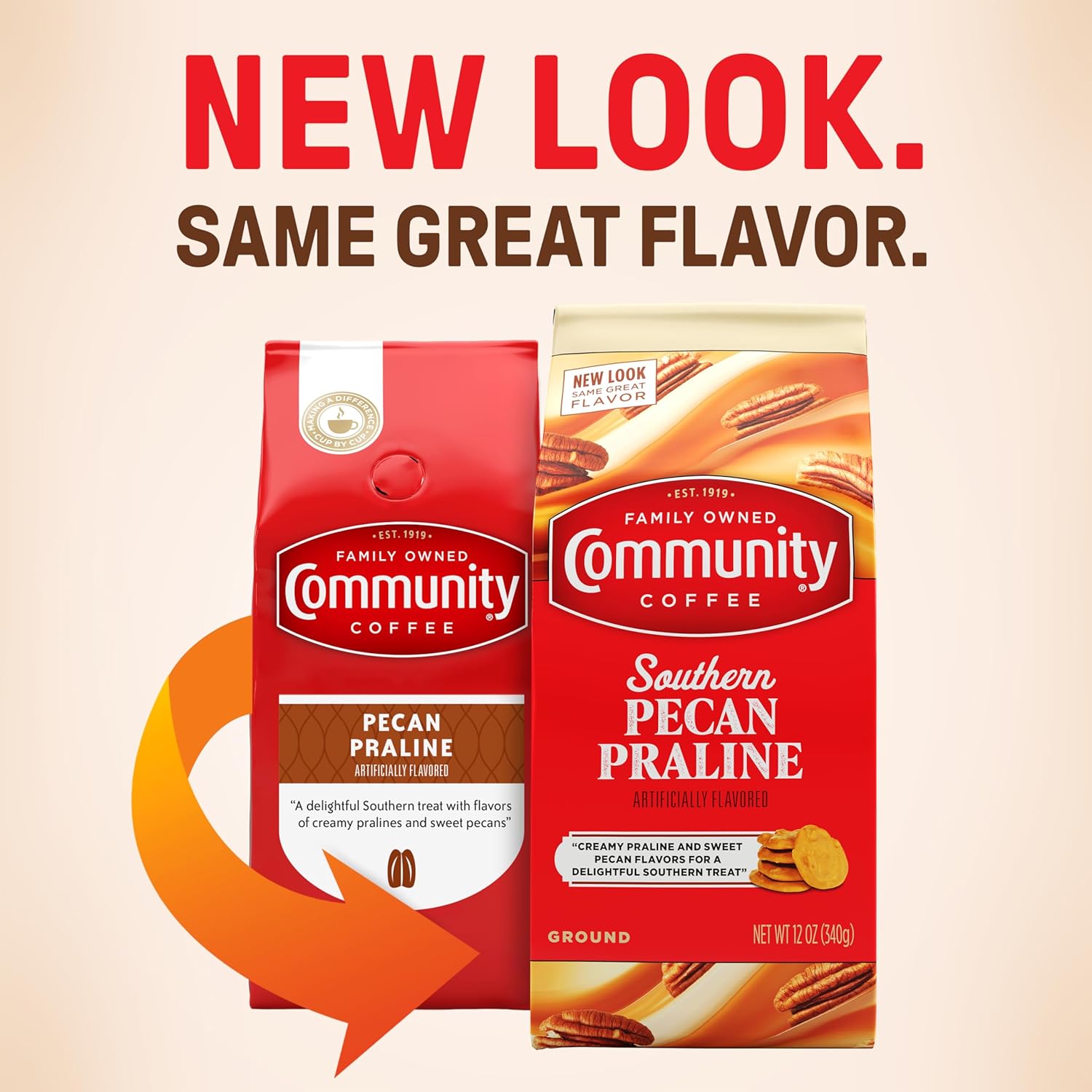 community coffee southern pecan praline flavored ground coffee 12 oz medium roast