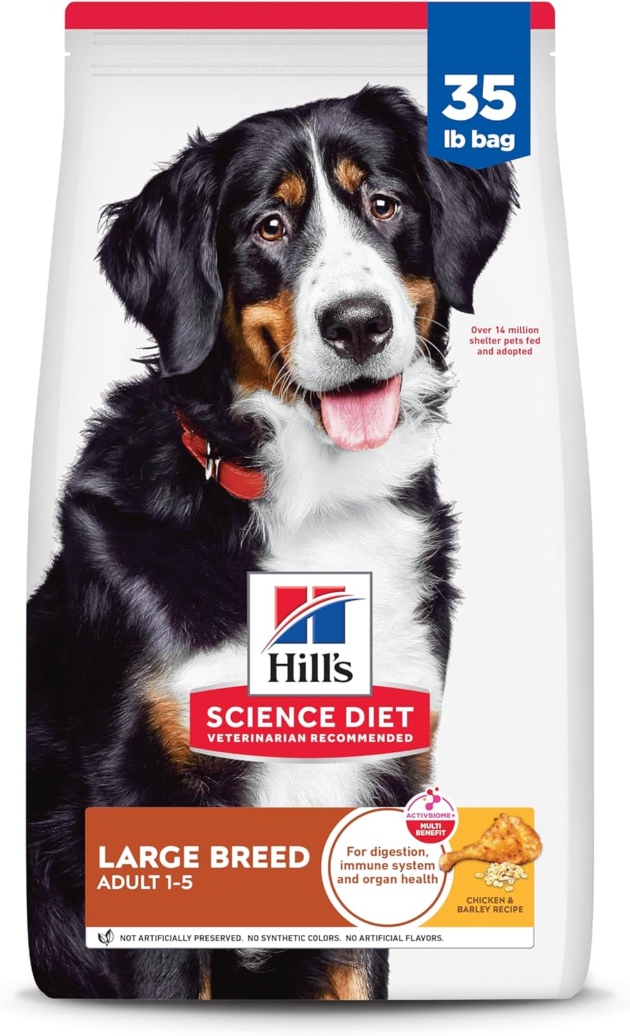 hills science diet large breed adult dry dog food 35lb bag chicken and barley quality protein