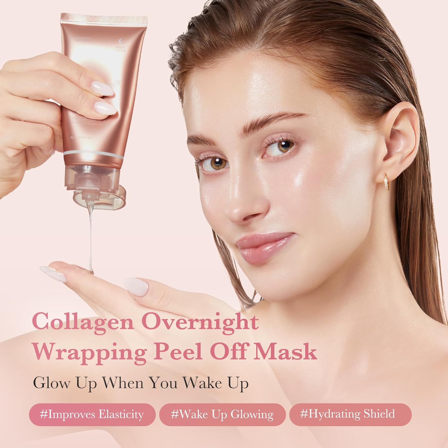 medicube Collagen Overnight Wrapping Peel Off Facial Mask Pack for Hydration and Elasticity Care