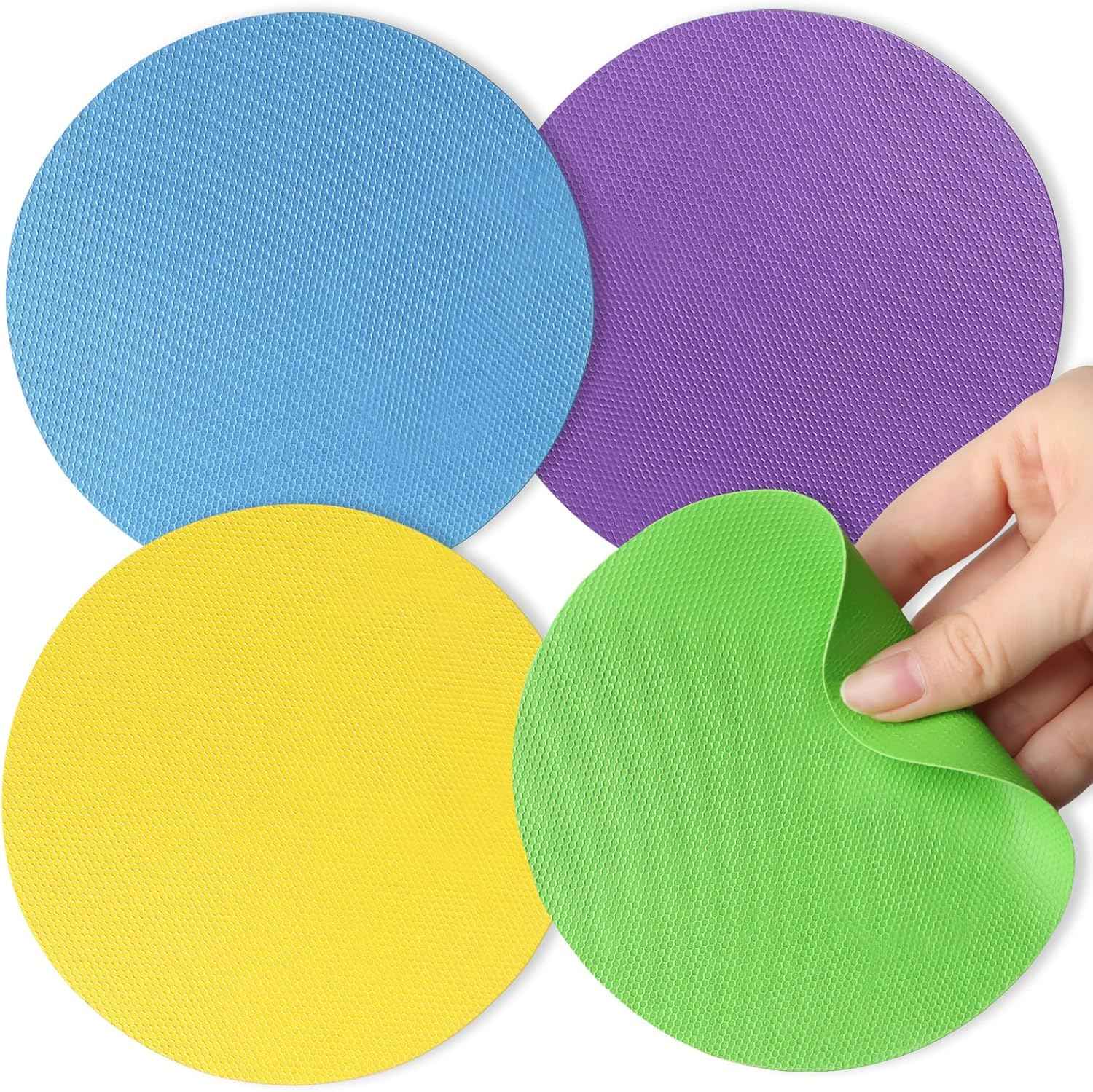 Aixoom Rubber Jar Opener Pads Set of 4, Round Heat-insulated Non-Slip Gripper Pads for Jars, Kitchen Tool for Easy Opening (Circle)
