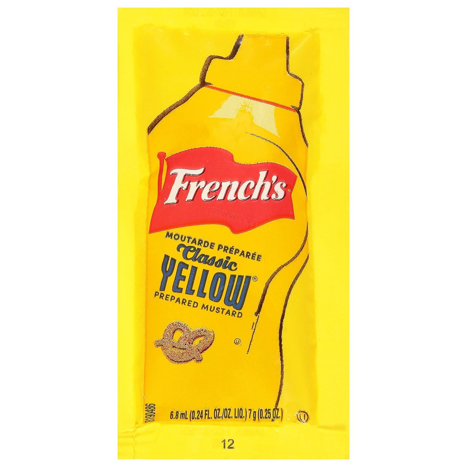 French's Classic Yellow Mustard Packets, 500 count, single-serve, gluten-free, dairy-free
