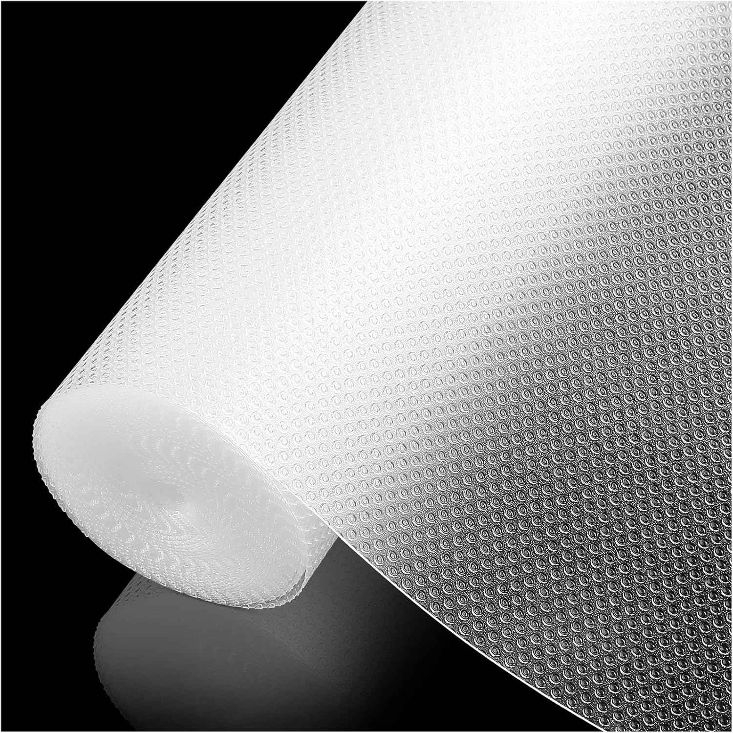 100% EVA Shelf Liner for Kitchen Cabinet, 24" x 360" Drawer Liners Non Adhesive Non Slip Waterproof Plastic Paper, Dresser Pantry Bathroom Refrigerator Protector, Clear