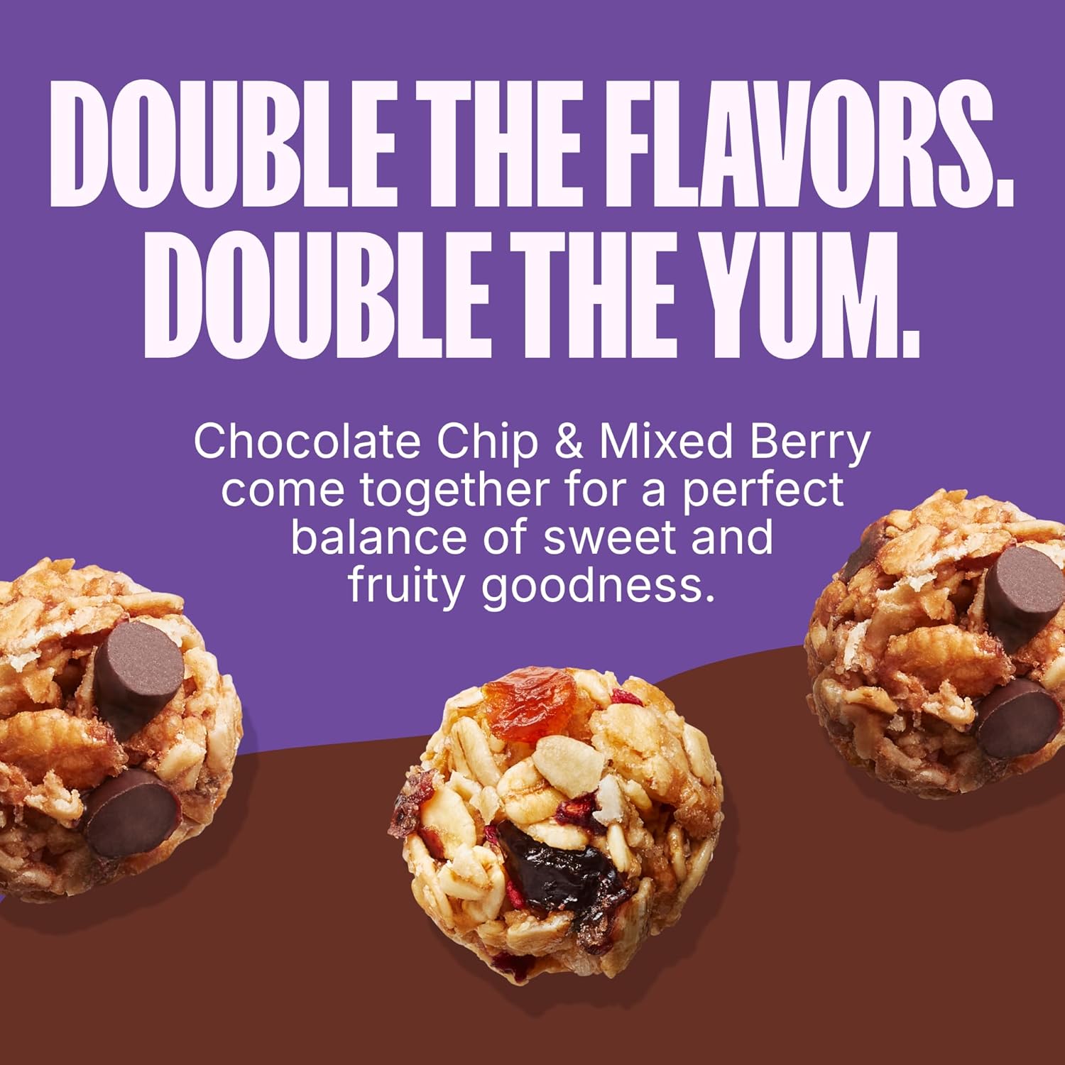 MadeGood Granola Bites Chocolate Chip & Mixed Berry Variety Pack, 28 Count, Gluten Free and Organic Snacks