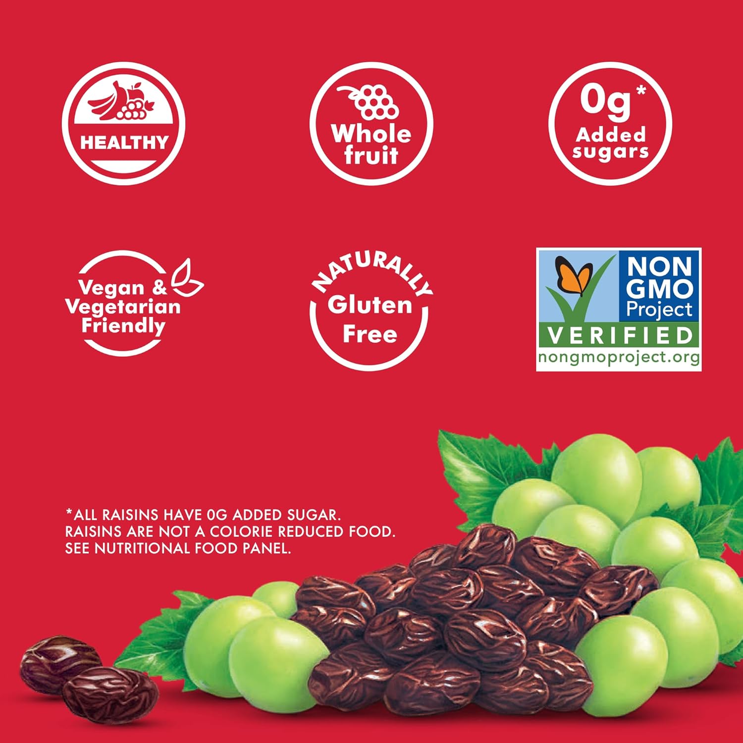 Sun-Maid California sun-dried raisins 2-pack 32 oz resealable bag natural sweetener snack