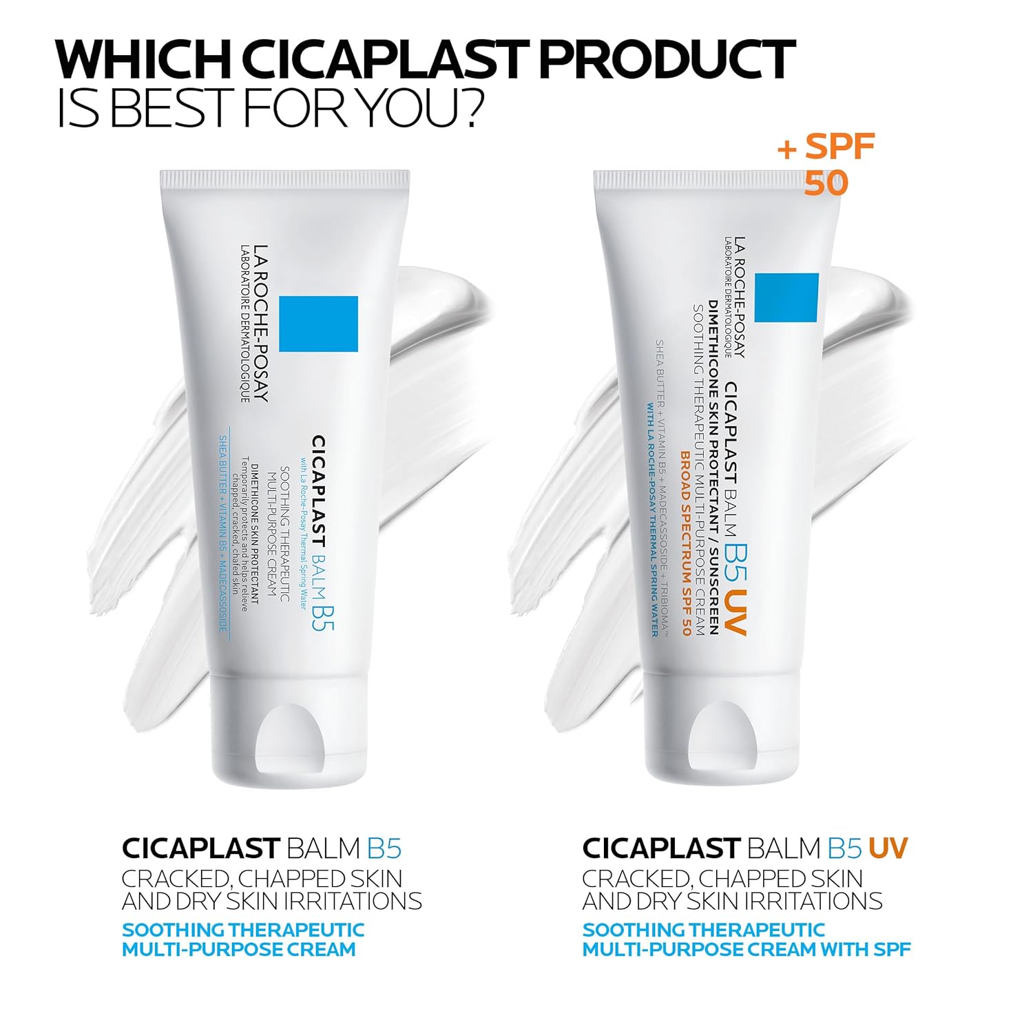 la-roche-posay cicaplast balm b5, 40ml or 100ml, soothing multi-purpose cream for dry & irritated skin