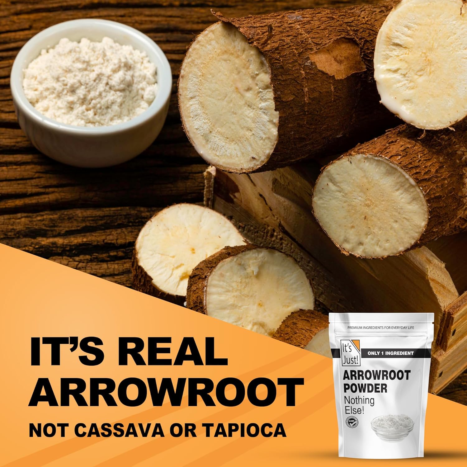 It's Just Arrowroot Powder 8oz natural thickener non-GMO gluten-free cornstarch substitute