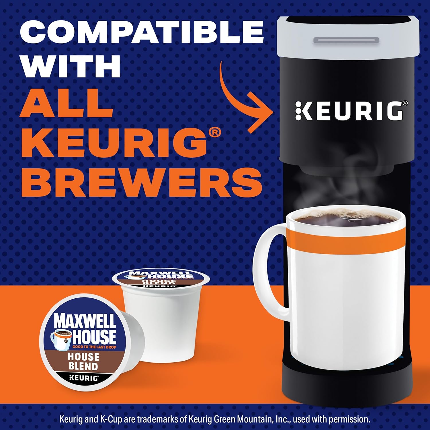 maxwell house house blend medium roast k-cup coffee pods, 84 count box, keurig compatible