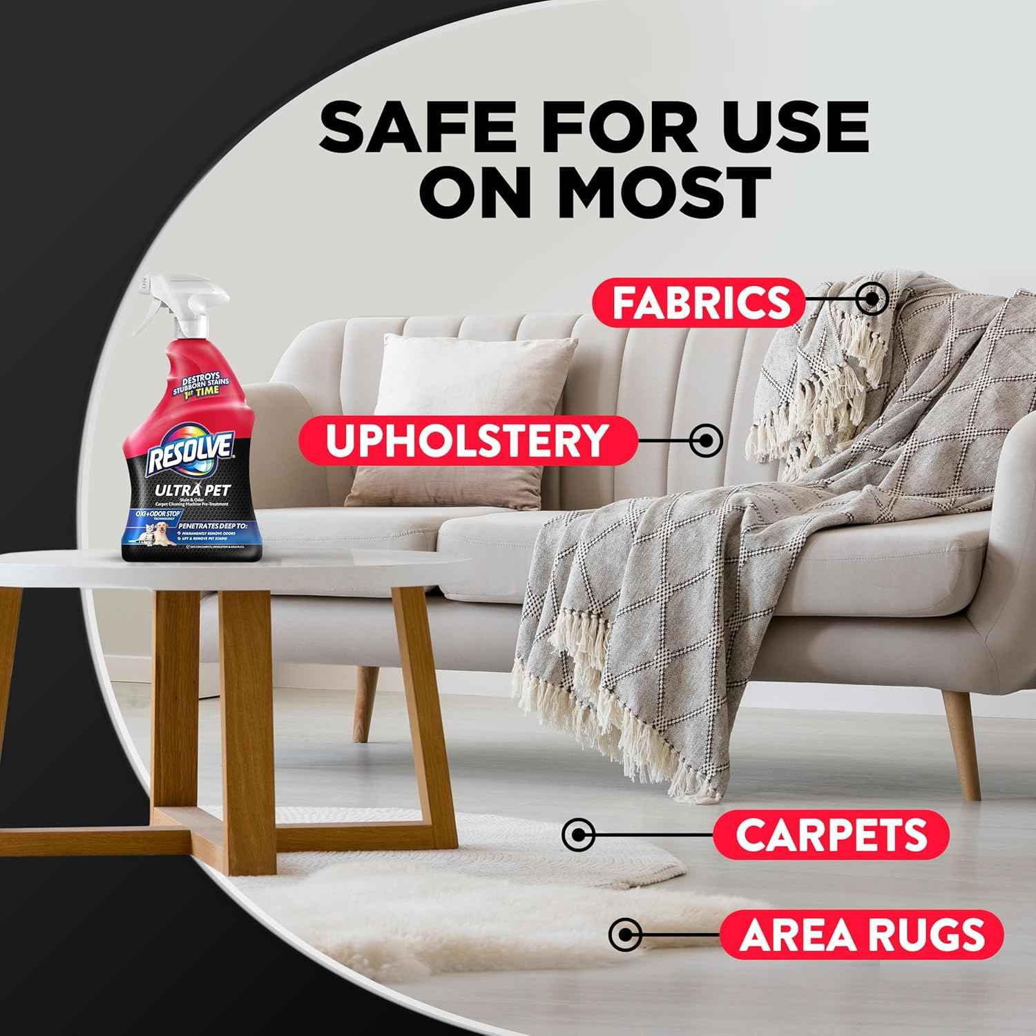 Resolve Ultra Pet Carpet Cleaner Spray – for Removal of Pet Stains & Odors, 32oz