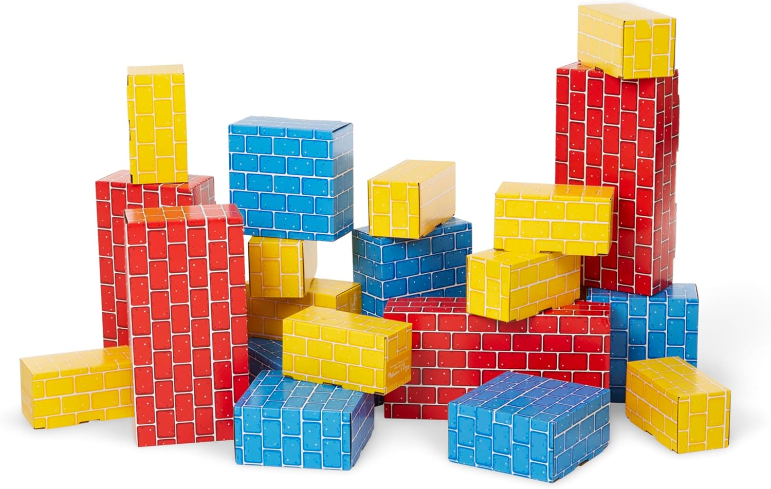 Melissa & Doug Jumbo Cardboard Blocks Building Set (40 pc) - Lightweight Building Toys and Montessori Toys for Toddlers and Preschool Learning Activities