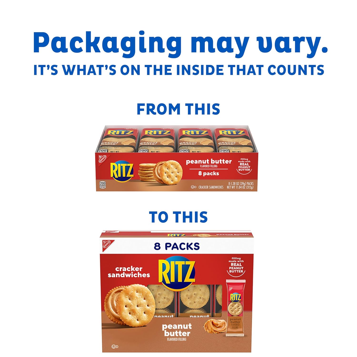 ritz peanut butter sandwich crackers lunch snacks 48 pack bulk