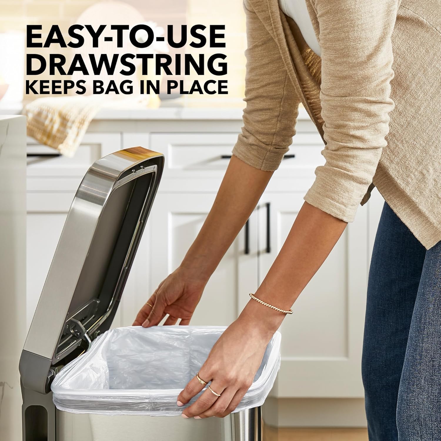 Glad ForceFlex Tall Kitchen Trash Bags, 13 Gallon, Gain Fresh Clean, 40 Count (Package May Vary) - Rayz Mart