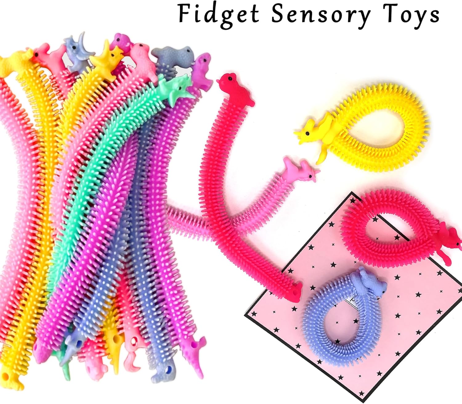YZXODN 30 Pack Stretchy Strings Fidget Toys, Sensory Toys Bulk for Kids, Adults Stress Relief, Anti-Anxiety Autism Toys, Perfect for Children's Day, Classroom Exchange, Birthday, Party Favors