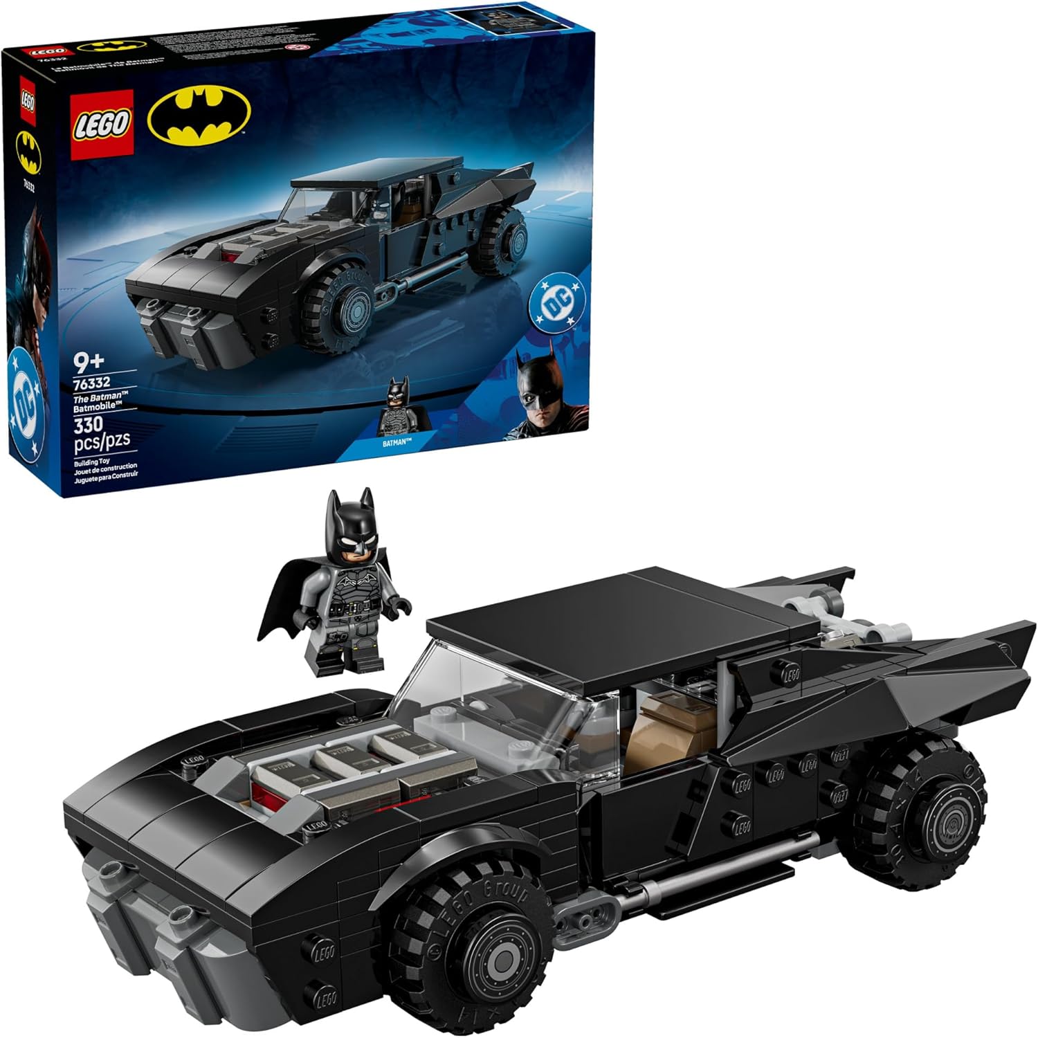 LEGO DC Batman: The Batman Batmobile Building Toy for Kids - Building Blocks W/Batman Minifigure & Golden Coin - Super Hero Room Decor for Boys & Girls, Ages 9+ - Gift Idea for Birthdays - 76332