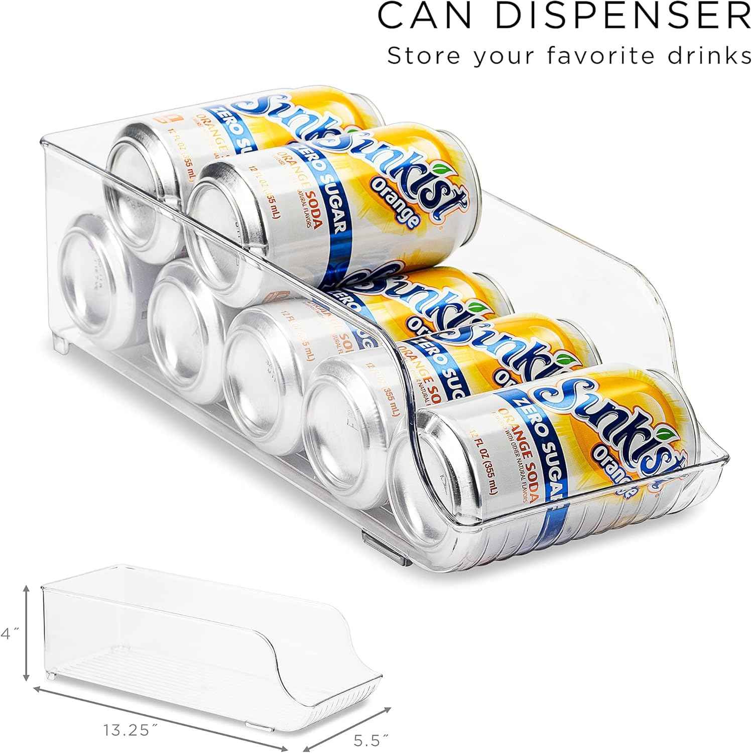 Sorbus Fridge Bins and Freezer Bins Refrigerator Organizer Stackable Food Storage Containers BPA-Free Drawer Organizers for Refrigerator Freezer and Pantry