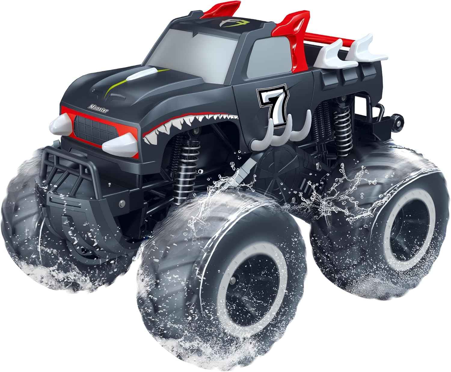 Threeking 1:16 Waterproof Monster Truck Toys RC Cars Amphibious Remote Control Car Trucks 4WD All Terrain Off-Road Pickup Toy for 6 7 8 9 10 11 12 Year Old Boys Girls Kids Gifts Presents