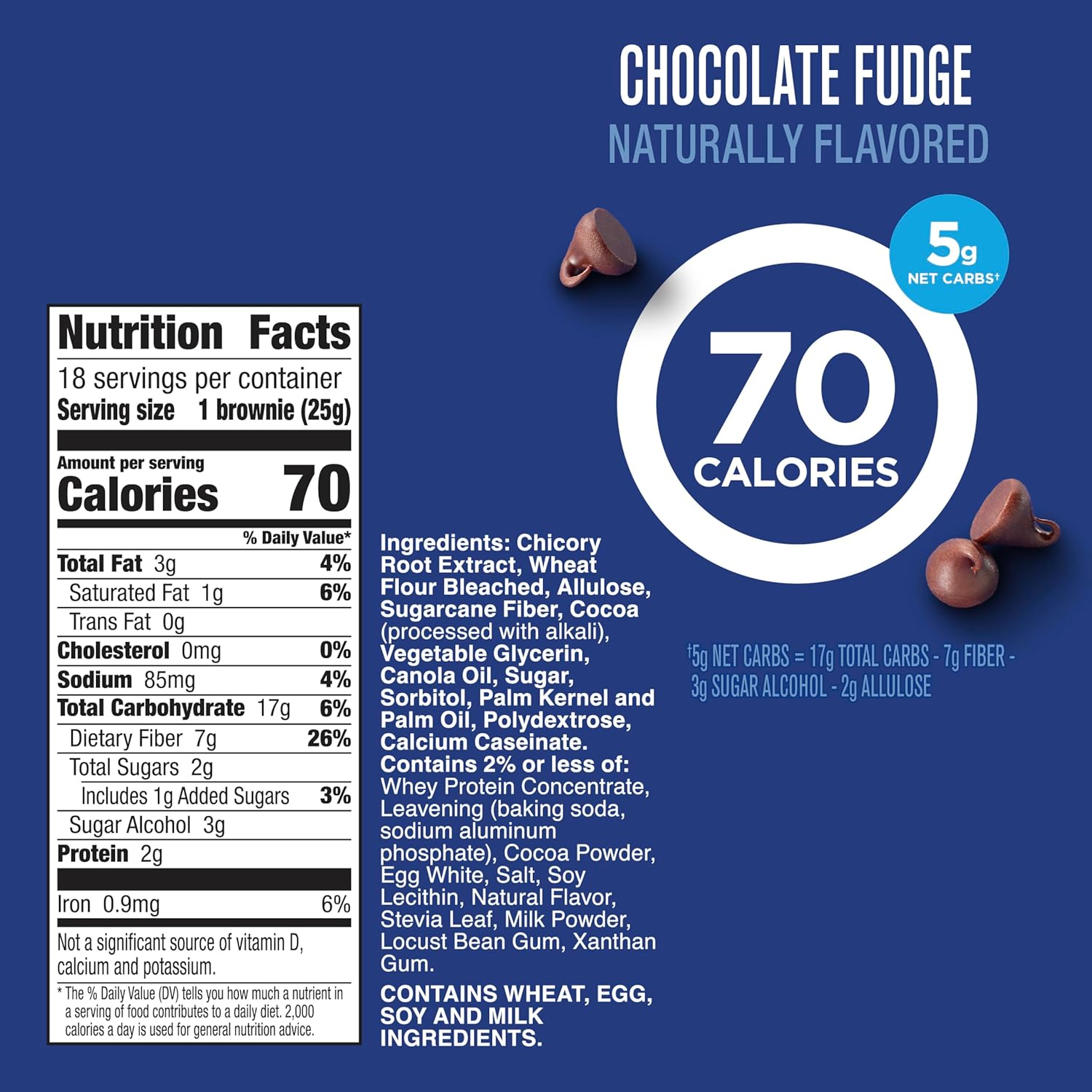 Fiber One 70 Calorie Brownies Chocolate Fudge Snack Bars Mega Pack 18 Ct 16 oz
