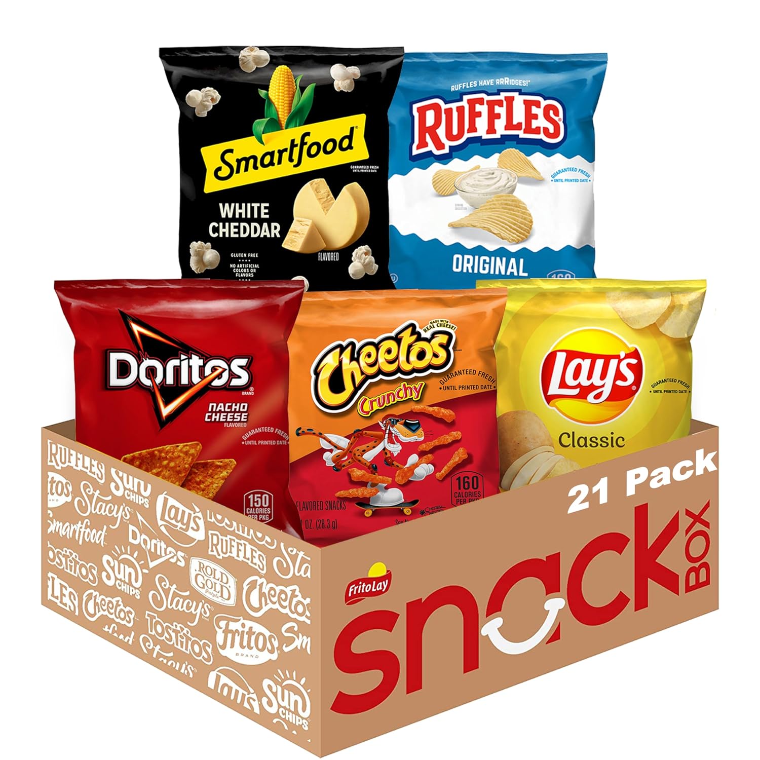 frito-lay classic mix single serve snack bags variety pack 21 count