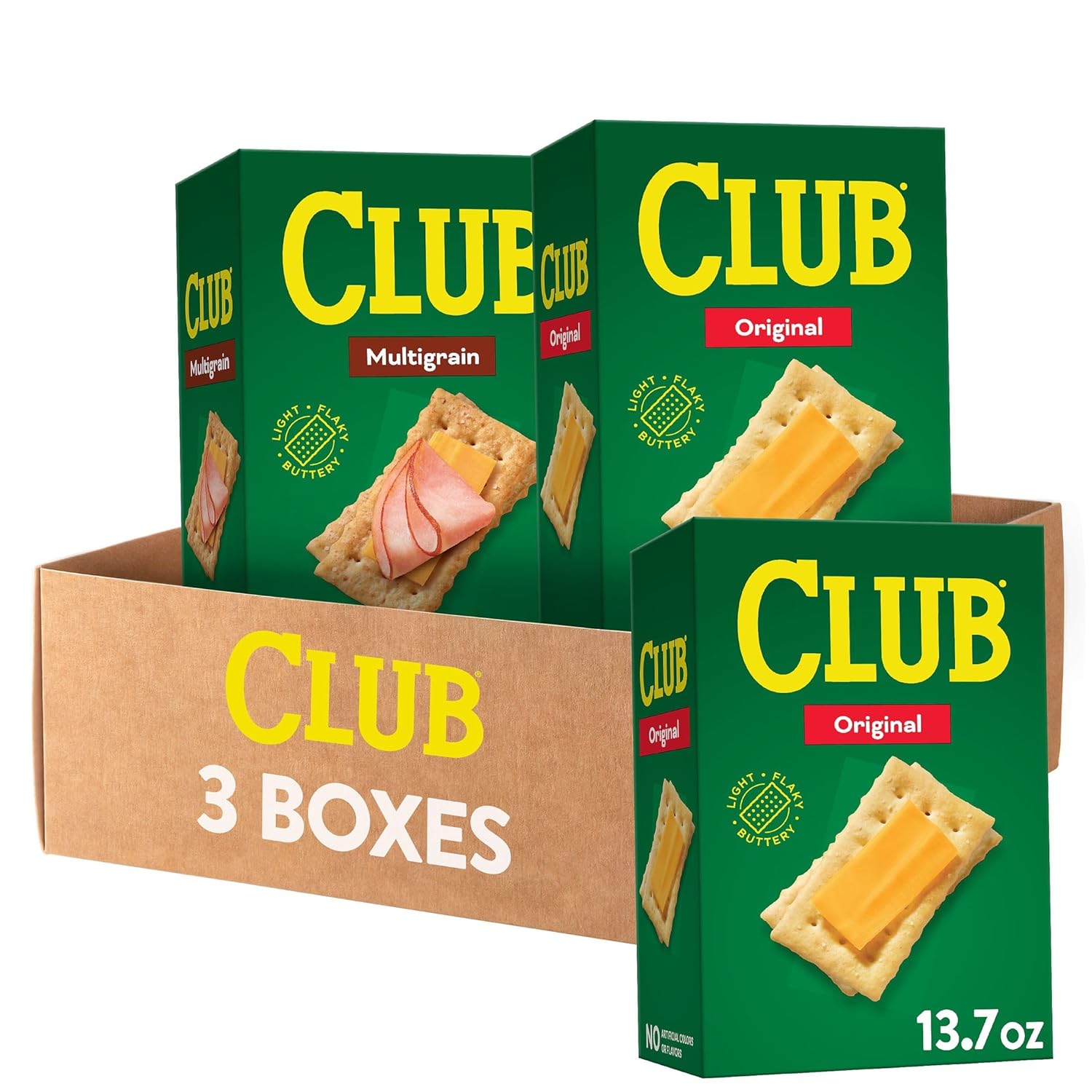 club original and multigrain crackers, variety pack, 2.506lb case, 3 boxes, kosher dairy, wheat and soy ingredients