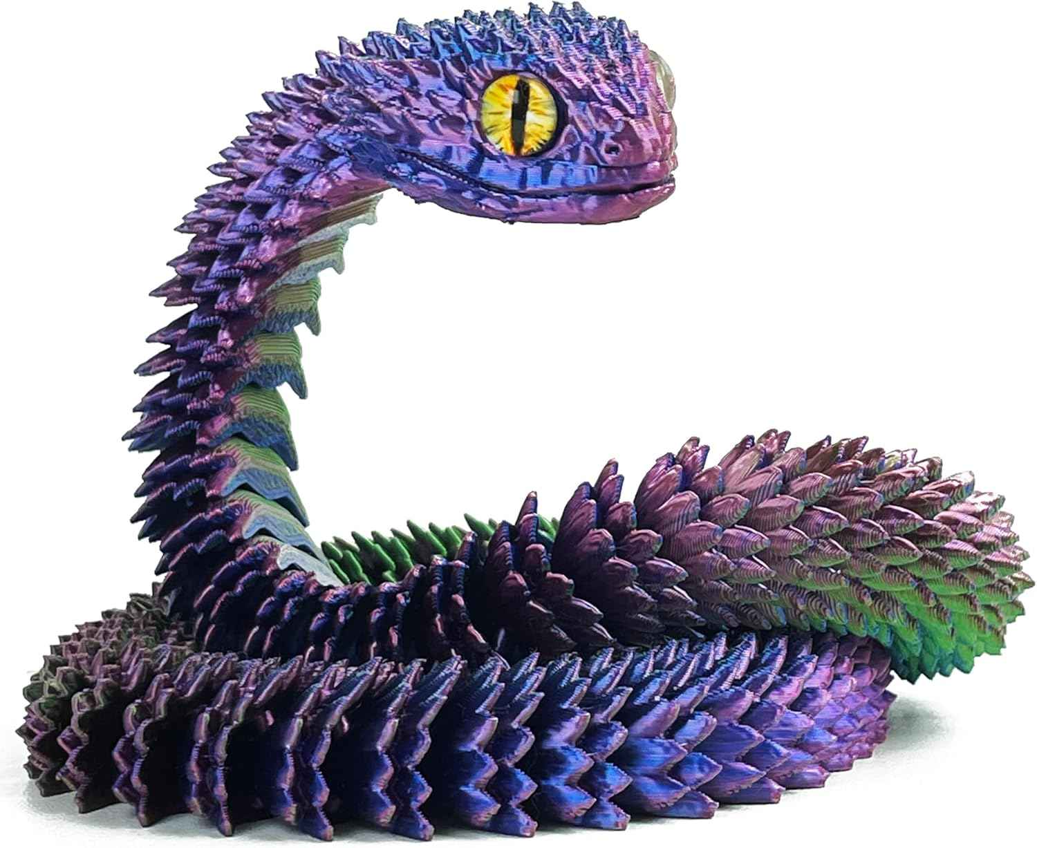 24in 3D Printed Snake Toys, Flexible 3D Printed Animal, Fidget ADHD Snake Toys, Perfect Desk Pet for Animal Collectors, Easter Basket Essentials, Easter Basket Stuffers