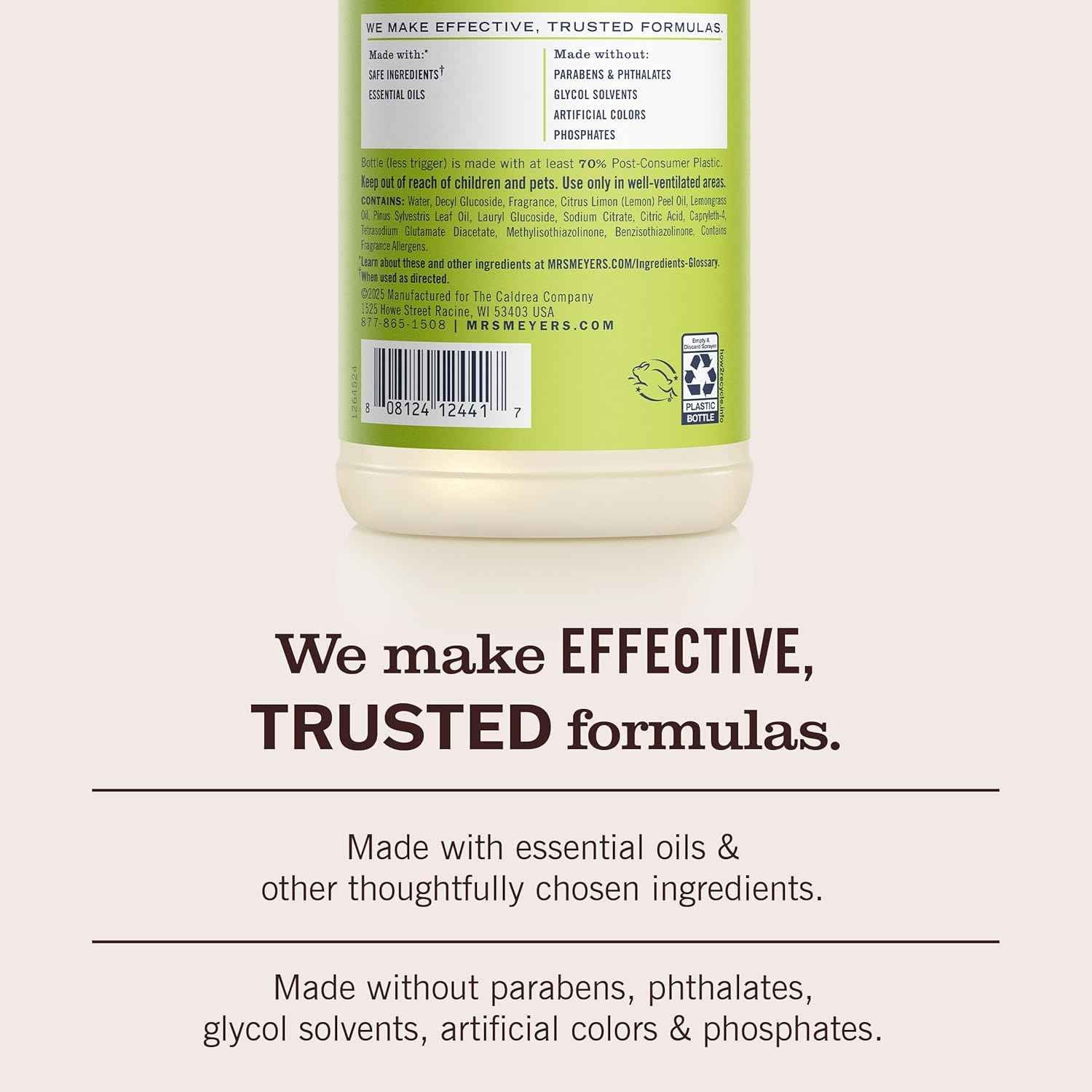 MRS. MEYER'S CLEAN DAY All-Purpose Cleaner Spray, Lemon Verbena, 16 fl. oz