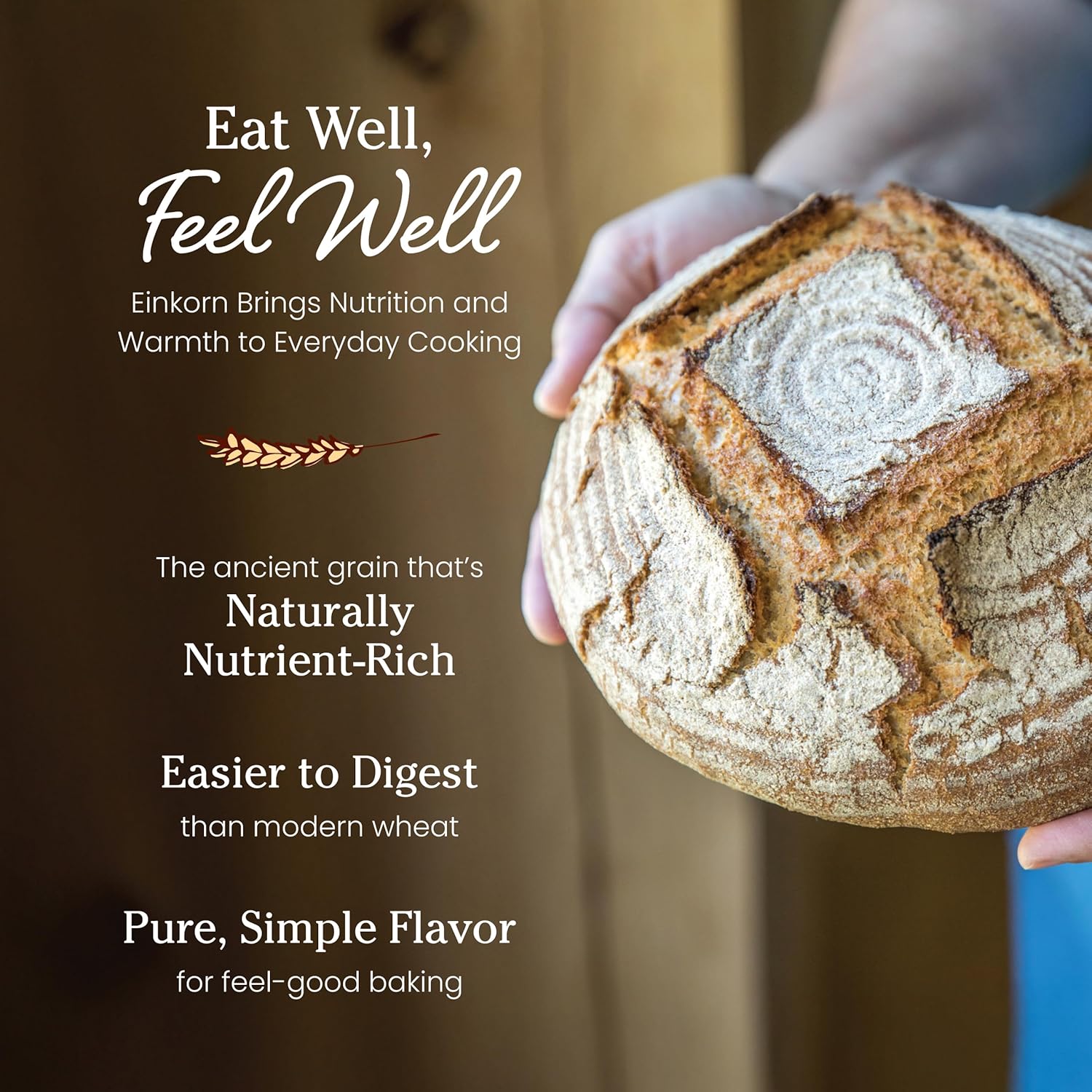 Jovial 32 oz Organic Einkorn Unbleached All Purpose Flour for Sourdough Pizza Pasta European Italian Bread Baking