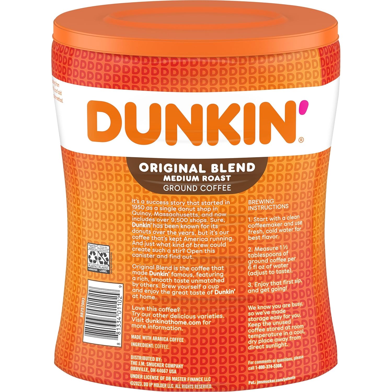 dunkin original blend medium roast 30 ounce ground coffee