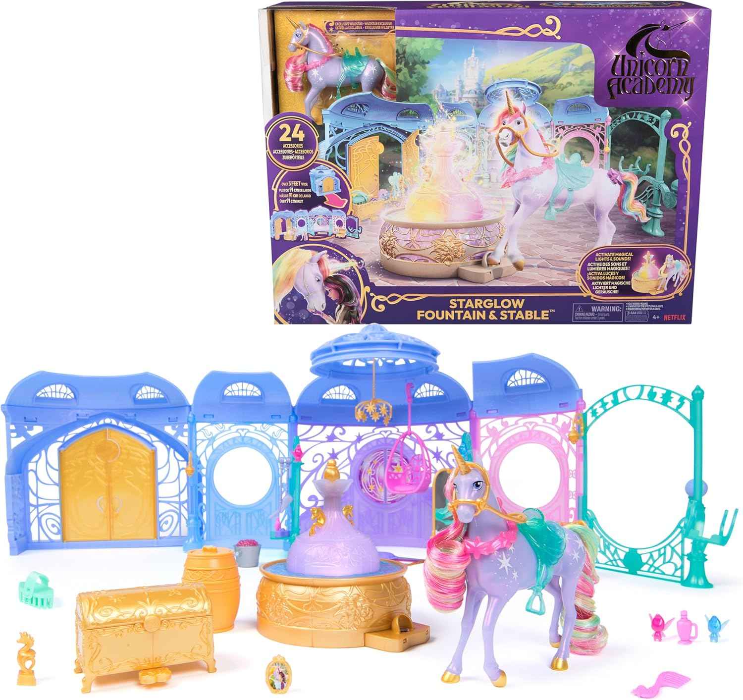 Unicorn Academy, Interactive Rainbow Light-up Wildstar with Lights, Sounds & Music, Dolls & Unicorn Toys, Gifts & Stocking Stuffers for Girls Ages 4 and up