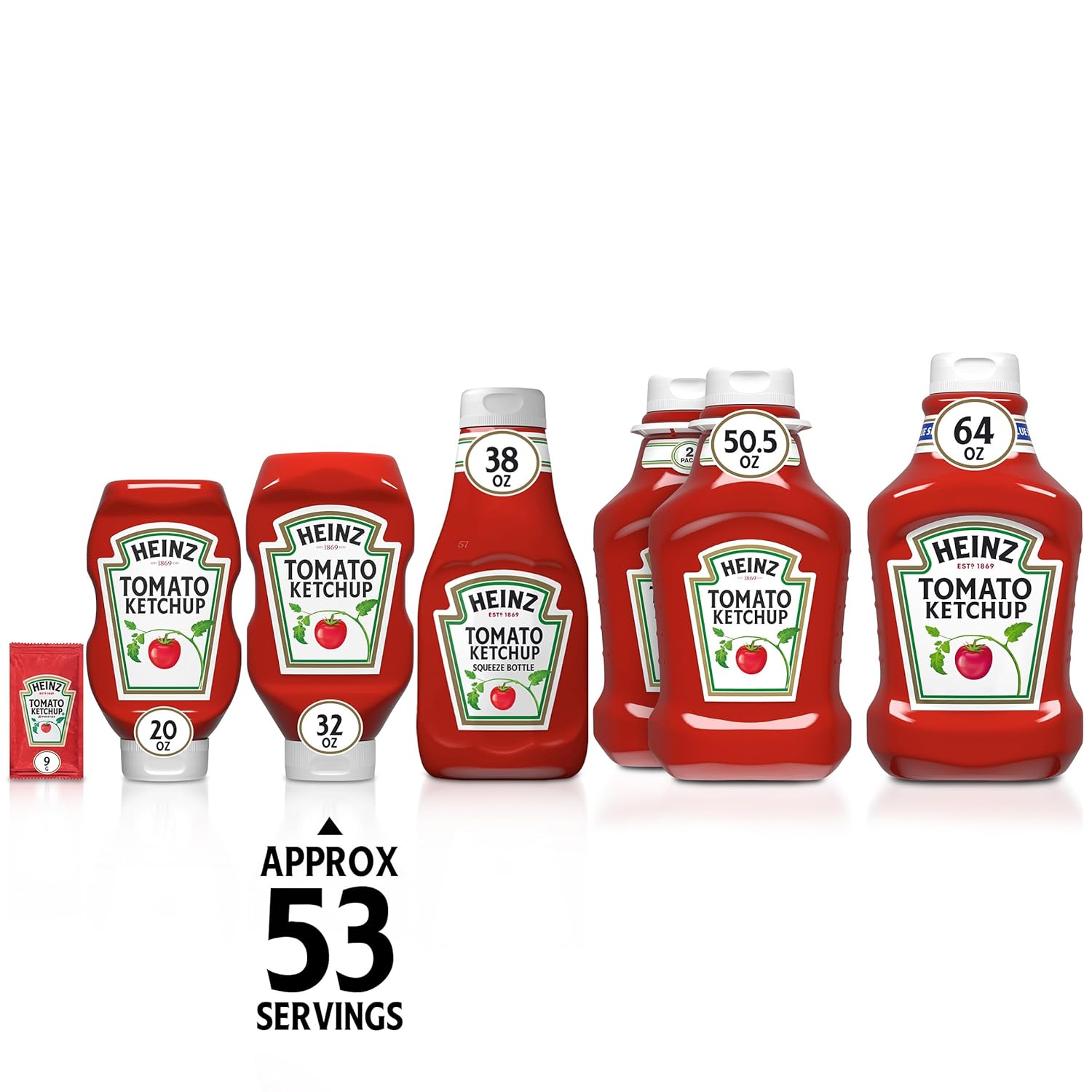 Heinz 32 oz Tomato Ketchup bottle, gluten-free, thick and rich, America's Favorite, squeezable