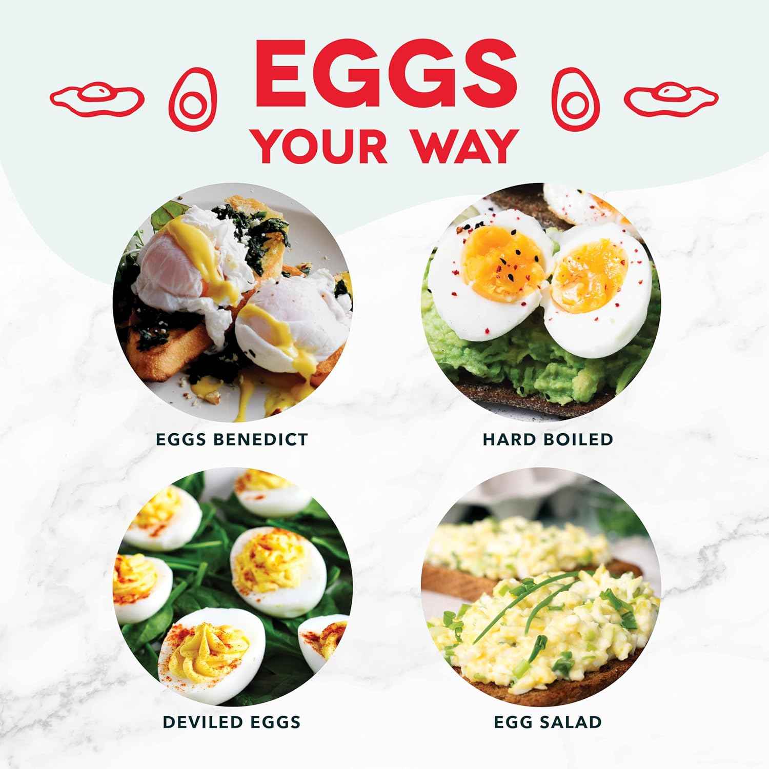 DASH Rapid Egg Cooker: 6 Egg Capacity Electric Egg Cooker for Hard Boiled Eggs, Poached Eggs, Scrambled Eggs, or Omelets with Auto Shut Off Feature - Aqua, 5.5 Inch (DEC005AQ)