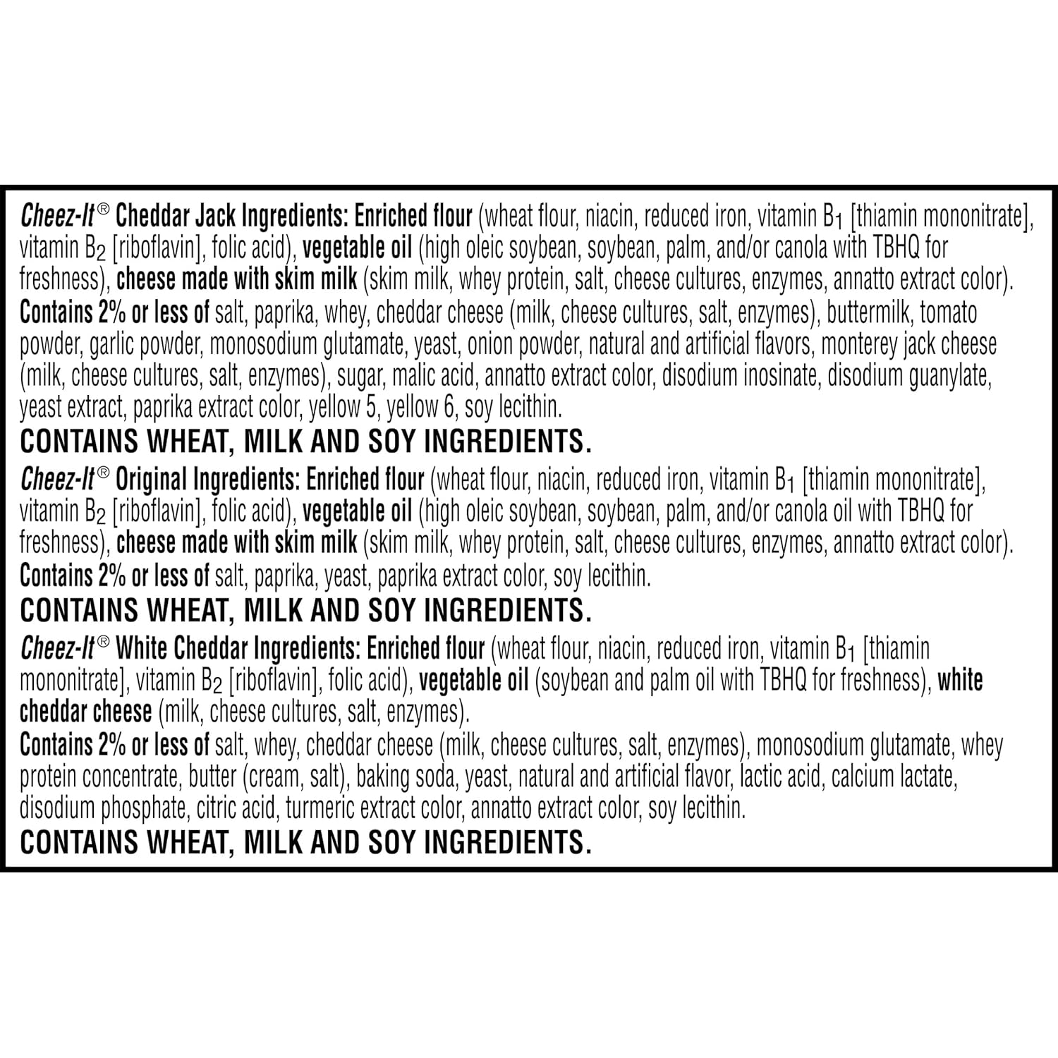 cheez-it variety pack, 12.1oz box, 12 packs, original, white cheddar, cheddar jack flavors