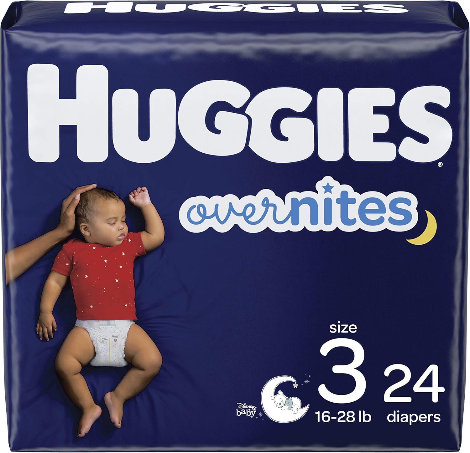 Huggies Overnites Size 5 Overnight Diapers, 50 Ct, 27+ lbs, Disney Designs