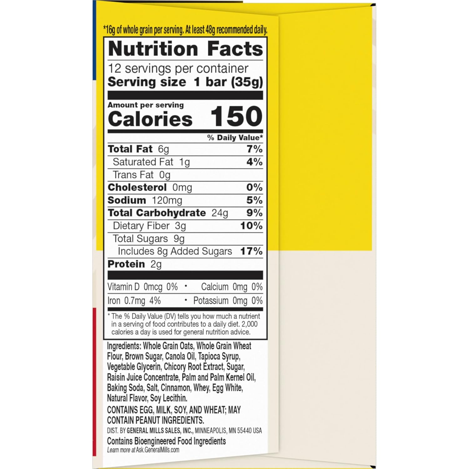 Nature Valley Soft Baked Oatmeal Squares, Cinnamon Brown Sugar, 12 Bars, 14.88 oz, Wholesome Snack