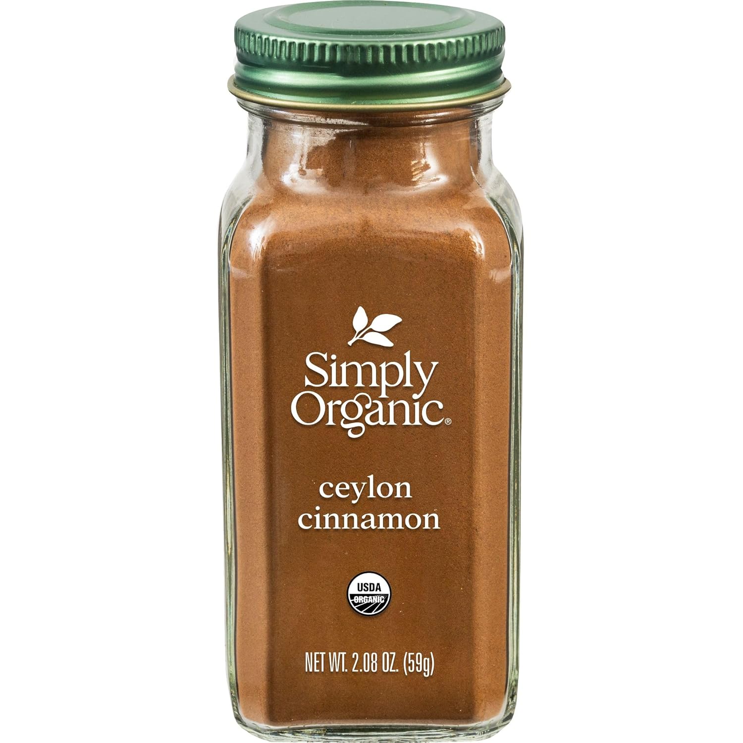 Simply Organic Non-GMO Ground Ceylon Cinnamon Powder, 2.08 Ounce, Organic Cinnamon Spice