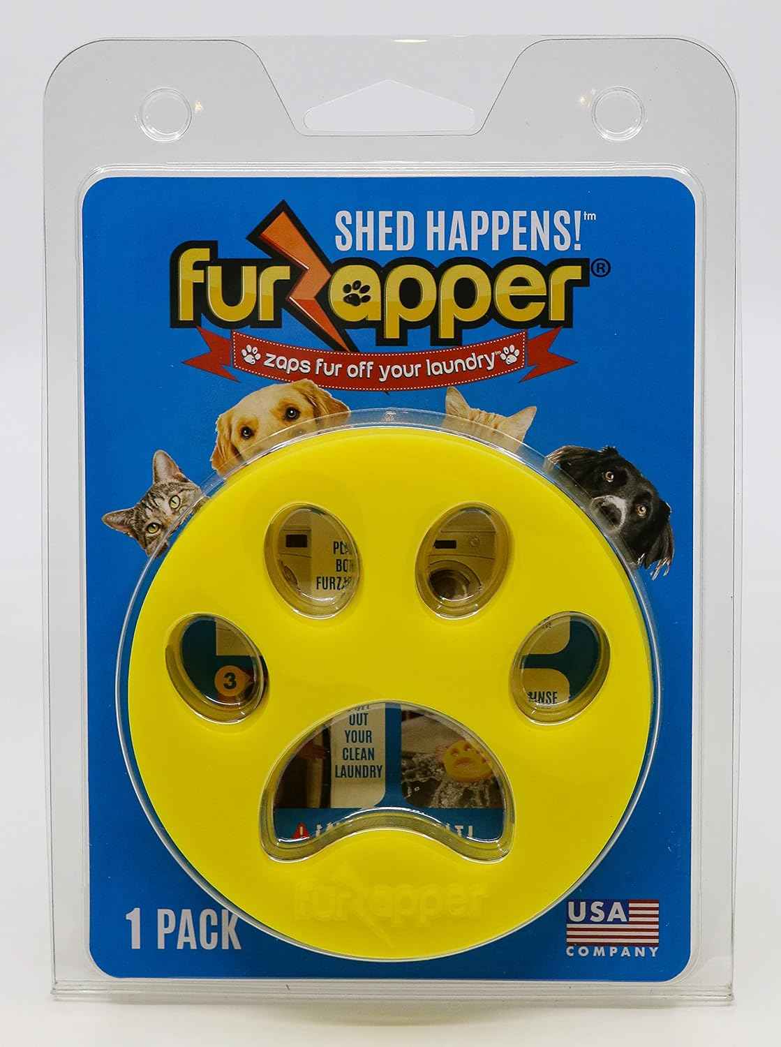 FurZapper Pet Hair Remover for Laundry, 2 Pack - Reusable Dog & Cat Hair Remover Tool As Seen on Shark Tank - Removes Pet Fur, Hair, Lint, Dander From Clothes & Laundry - Use 1 FurZapper Per Pet
