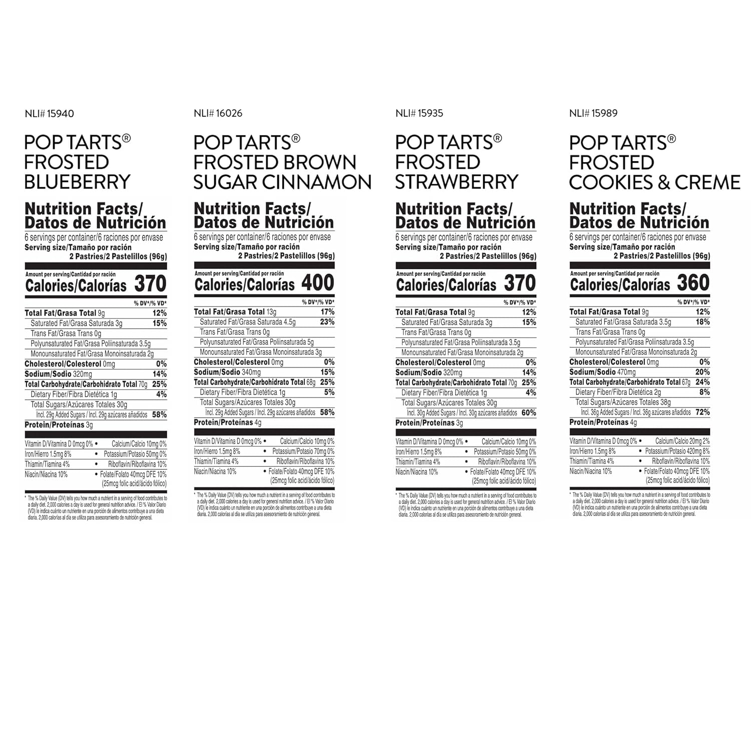 pop-tarts toaster pastries, variety pack, 60 count, sweet fillings, kids and adult snack
