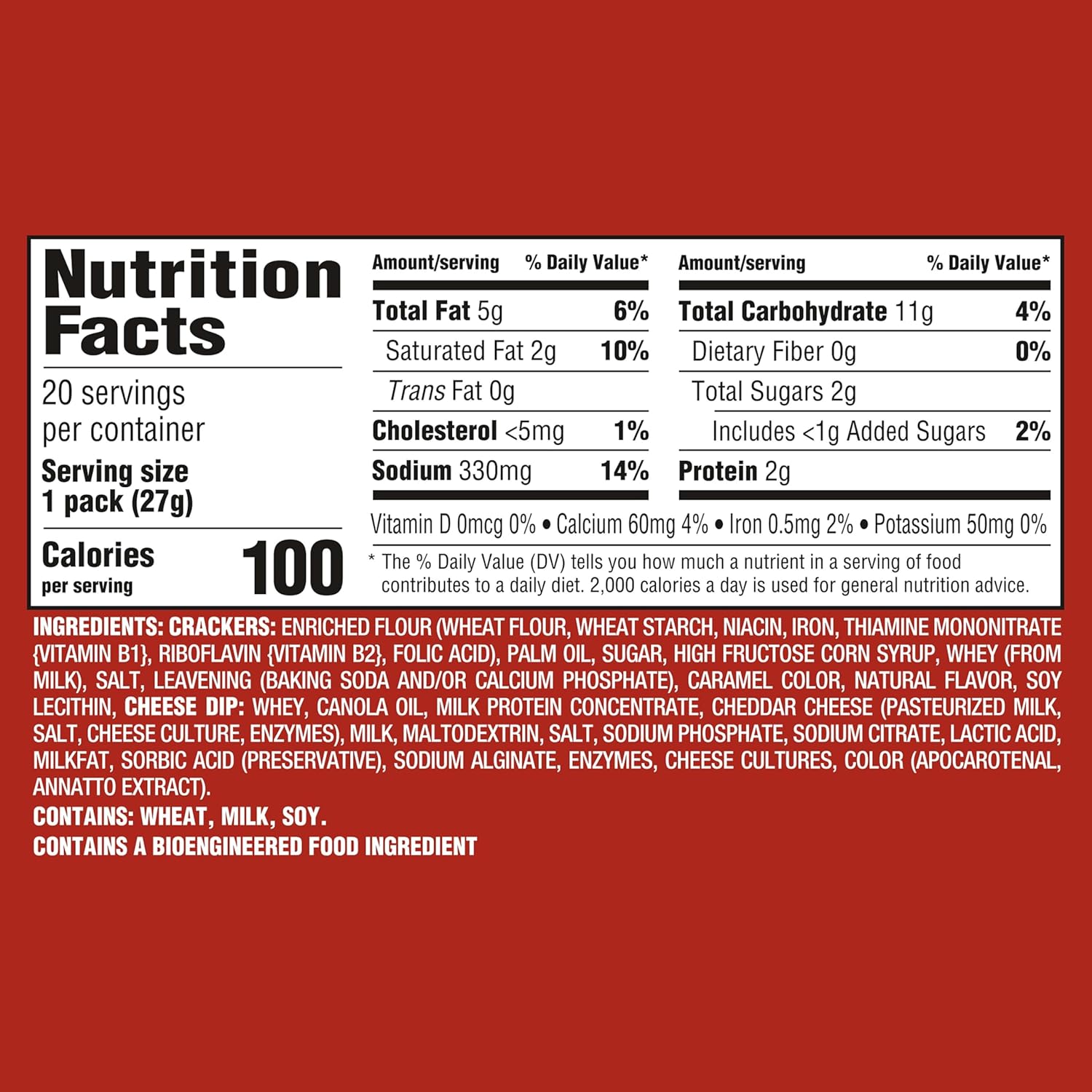 ritz handi-snacks crackers 'n cheesy dip snack packs for school, work, and home, 20 snack packs, 0.95 oz each
